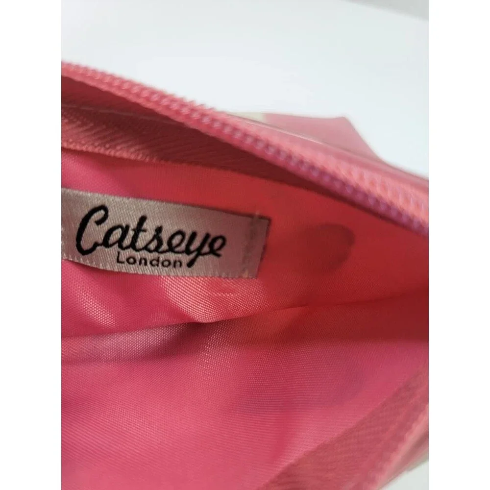 Catseye London Pink Siamese Cat Makeup Bag Zippered Cosmetic Pouch